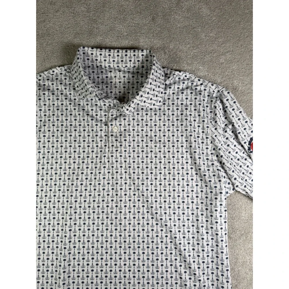 Rhoback Golf Polo Men L South Carolina Palmetto State House Performance Shirt **